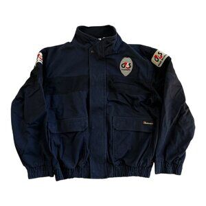 Workrite FR Arc Flash Bomber Jacket 320UT95 Size Large Navy Blue ATPV 12.4